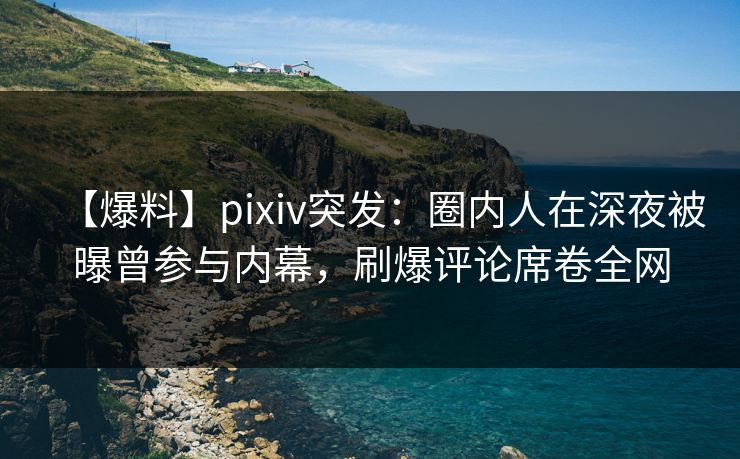 【爆料】pixiv突发：圈内人在深夜被曝曾参与内幕，刷爆评论席卷全网