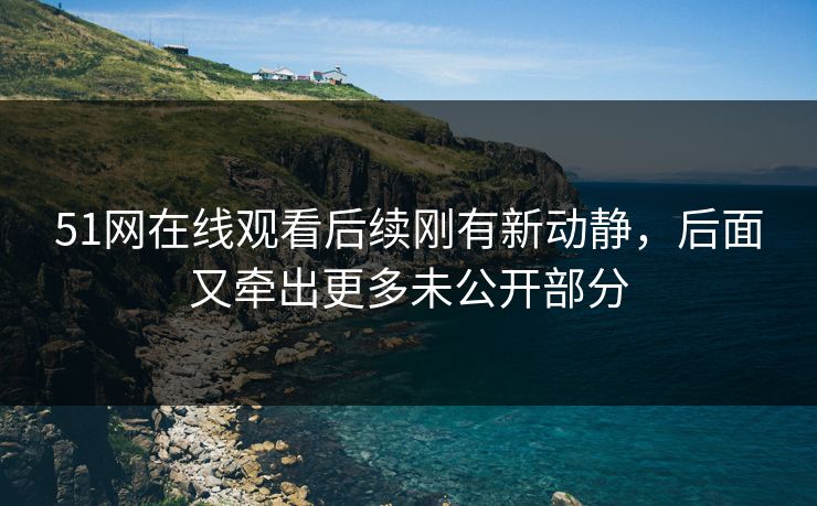 51网在线观看后续刚有新动静，后面又牵出更多未公开部分